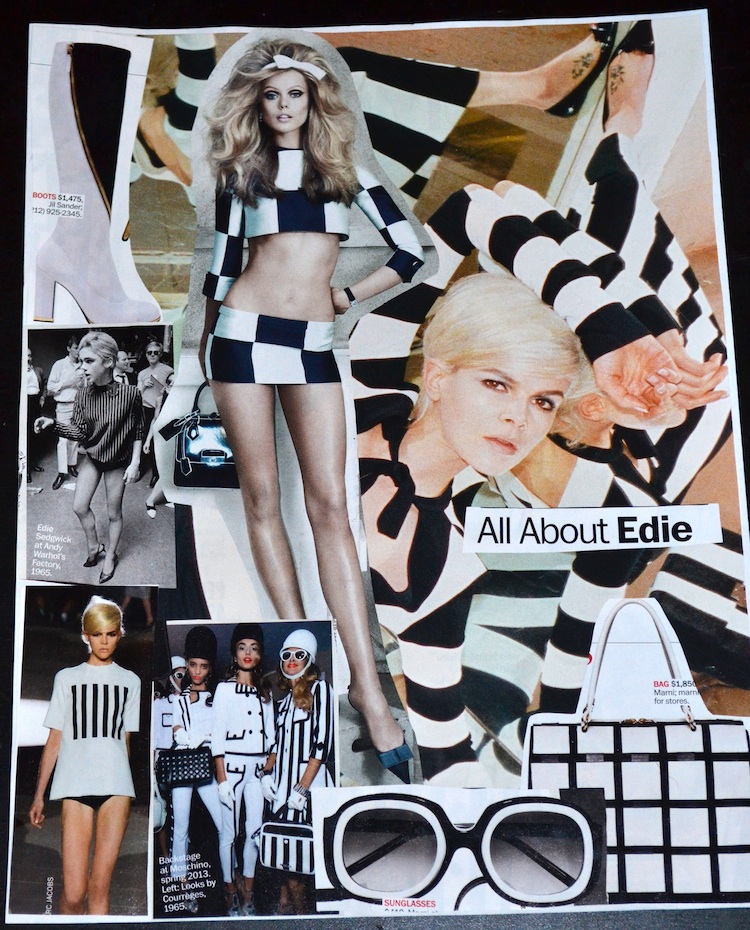vancouver fashion and personal style blog; mood boards; 60's, edie sedgwick, graphic black and white