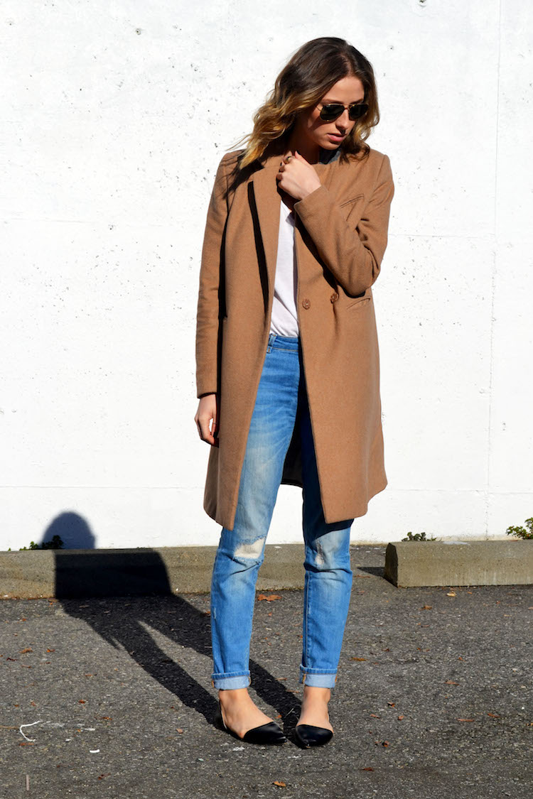 casual chic, the august diaries, top fashion and style blog, vancouver, zara dorsay flats, distressed denim, camel coat, classic pieces, mind over matter, life changes3