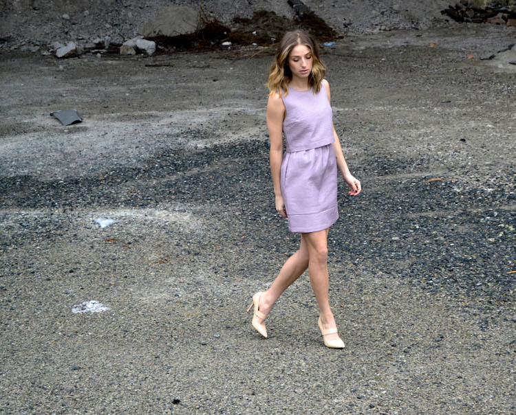 forever21 tea dress, lilac dress, dior inspired nude heels, ombre hair, what to wear to a horse race