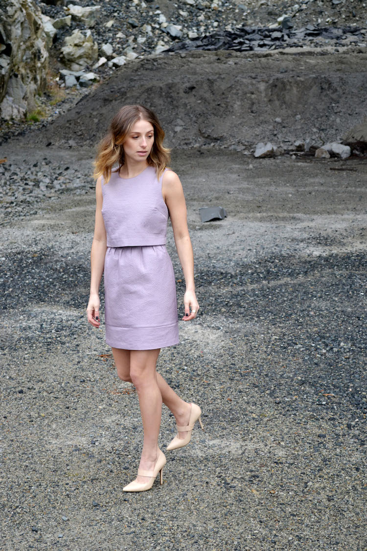 forever21 tea dress, lilac dress, dior inspired nude heels, ombre hair, what to wear to a horse race8