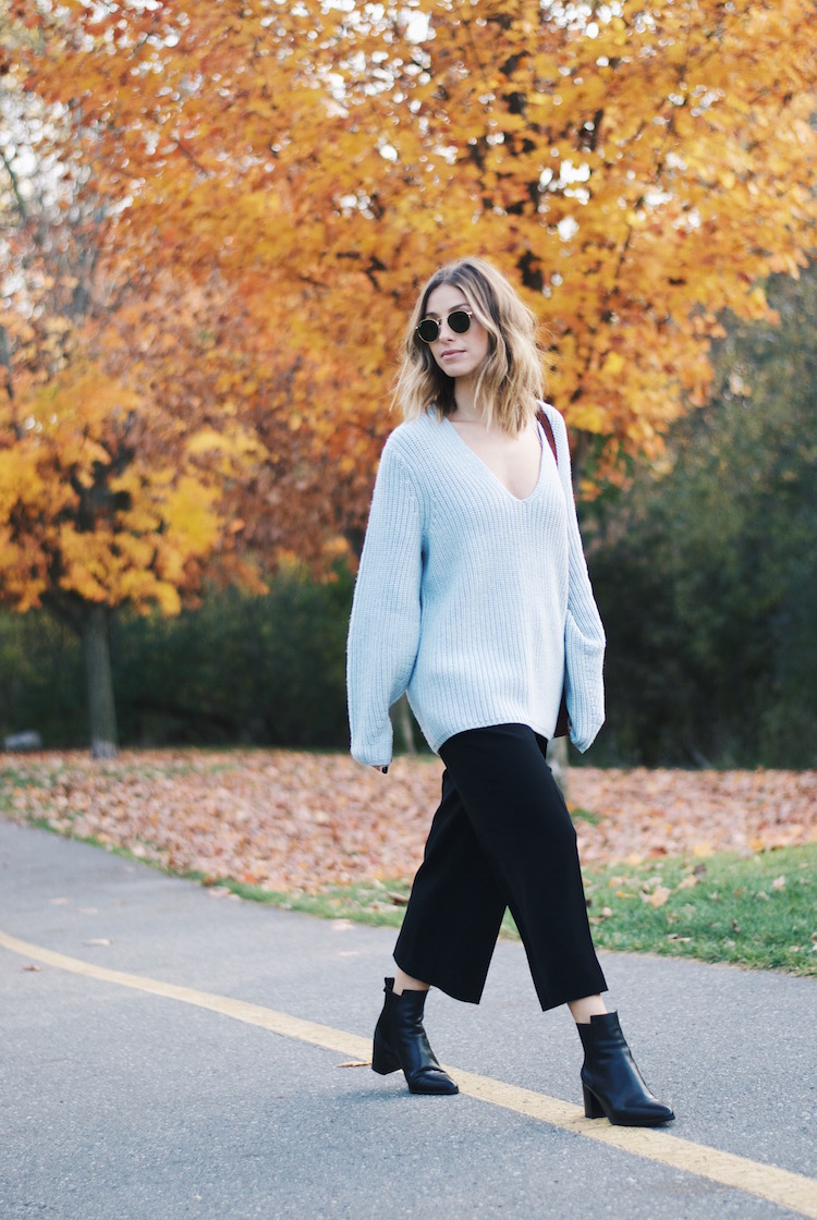 oversized sweater culottes aritzia