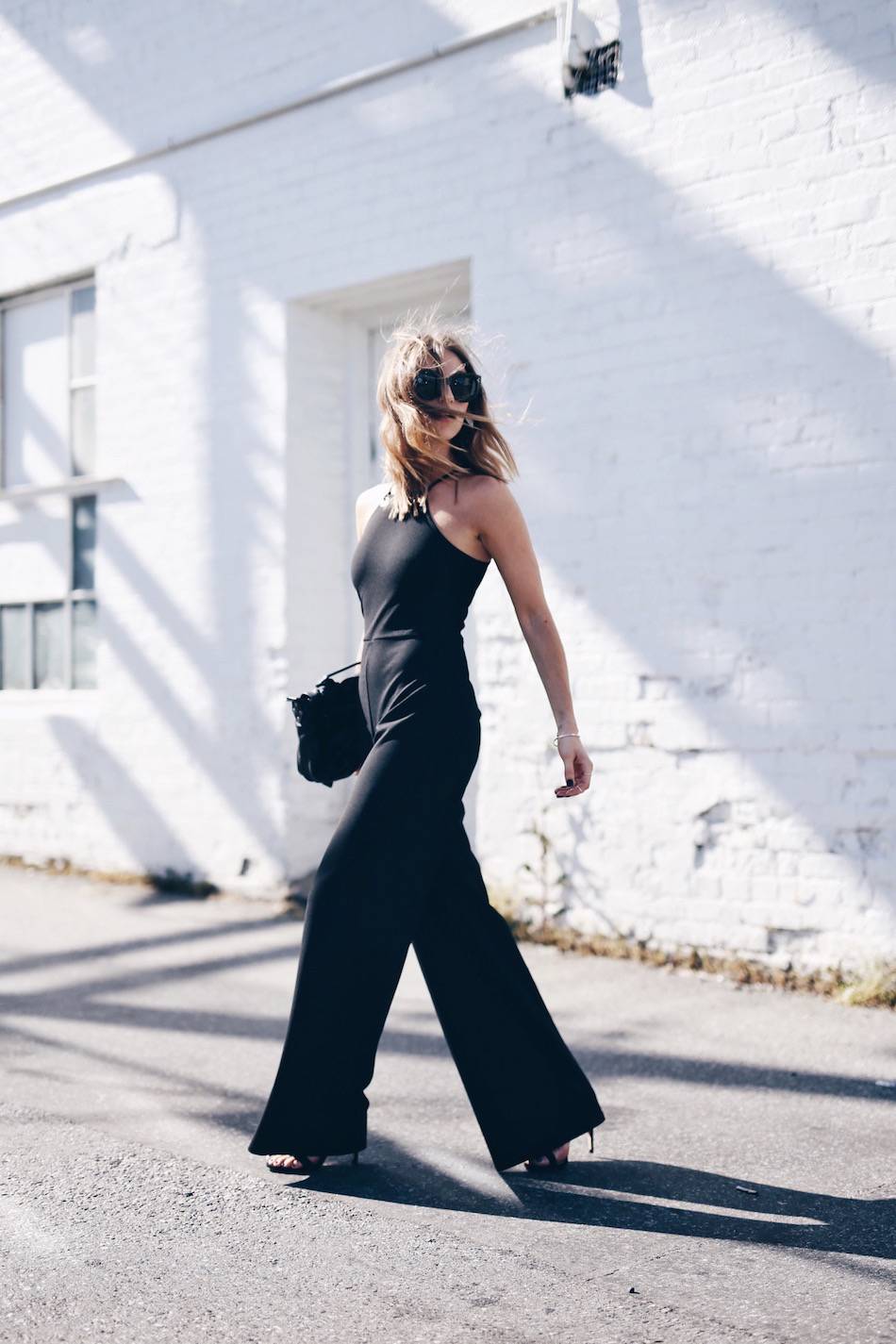 girls night out black jumpsuit