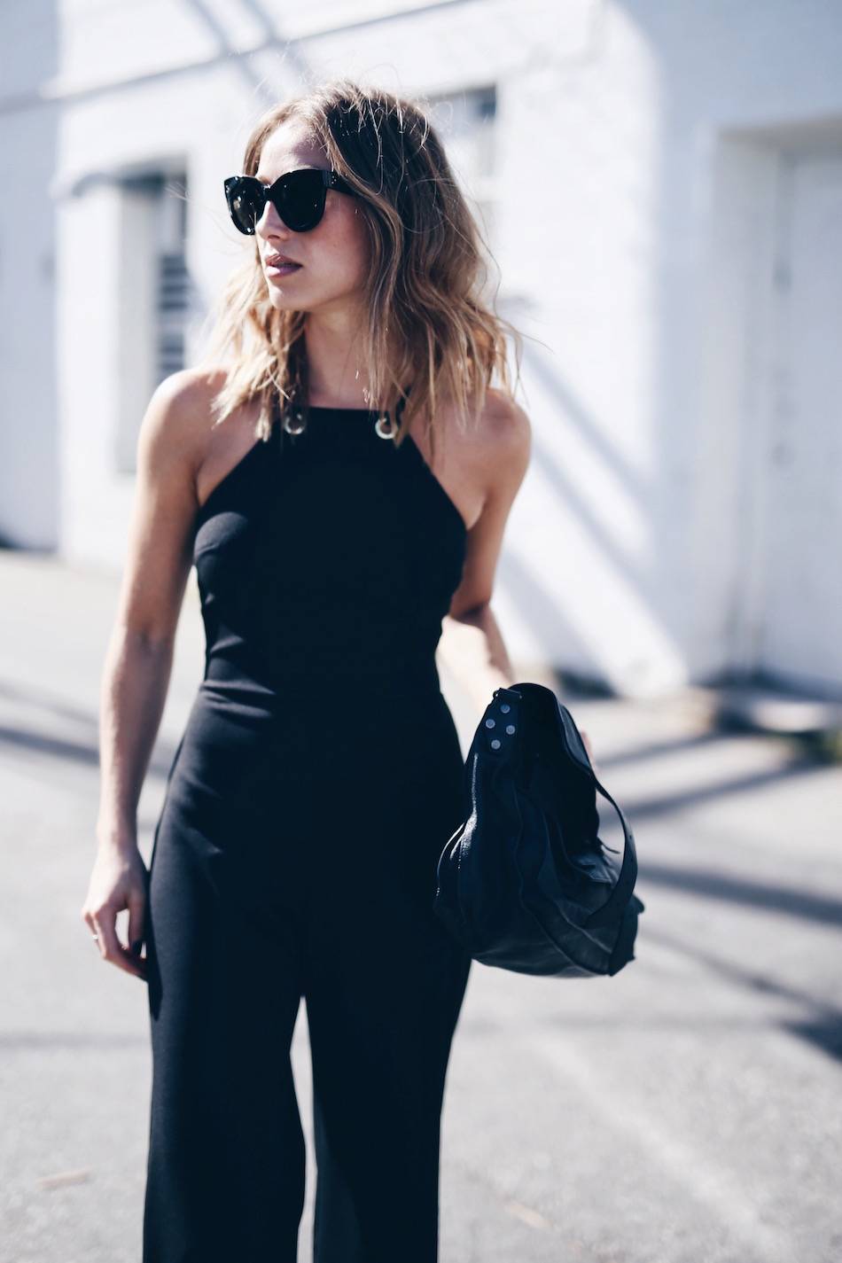 jumpsuit with celine caty sunglasses