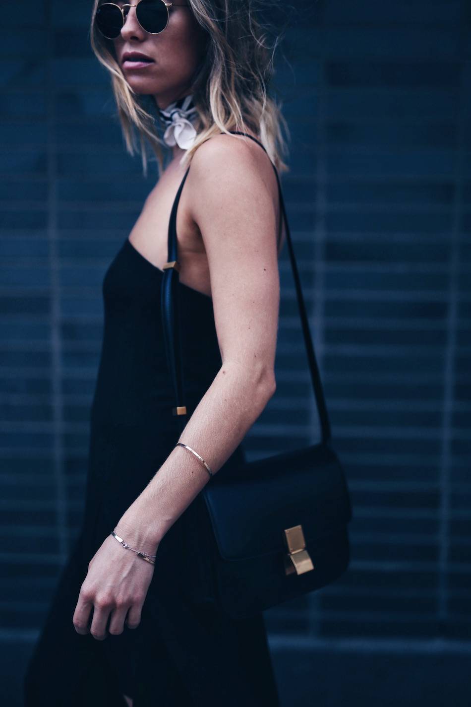 black celine box bag, fashion blog
