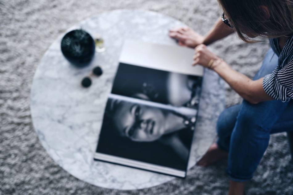 marble coffee table and kate moss coffee table book