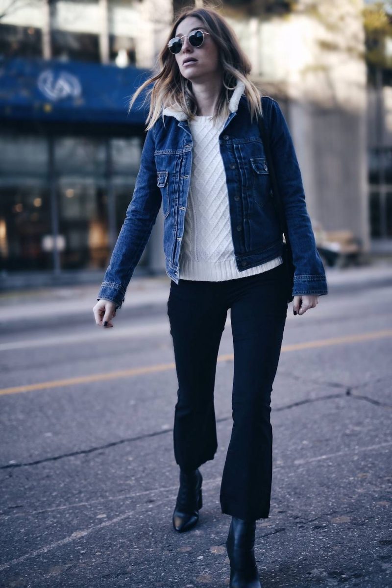 HOW TO WEAR A SHEARLING DENIM JACKET | The August Diaries