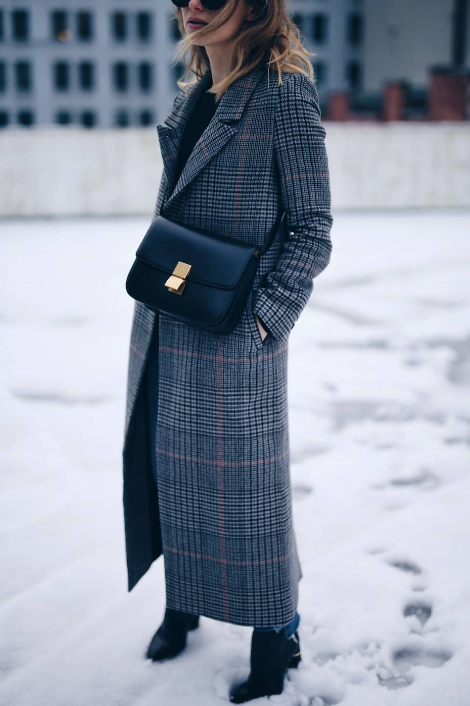 Hm hot sale plaid coat